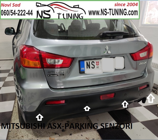 asx mitsubishi parking senzori ugradnja novi sad ns tuning crna boja